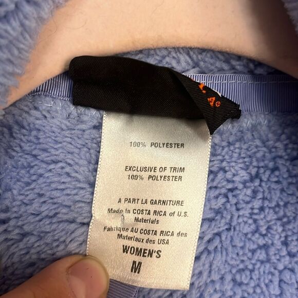 Patagonia Synchilla Fleece Full Zip Jacket Womens M Sherpa Mesh Pockets Blue - Picture 12 of 15